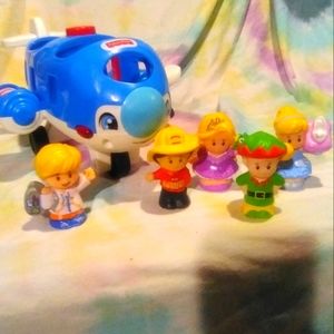 Fisher Price musical airplane with pilot and extra random people